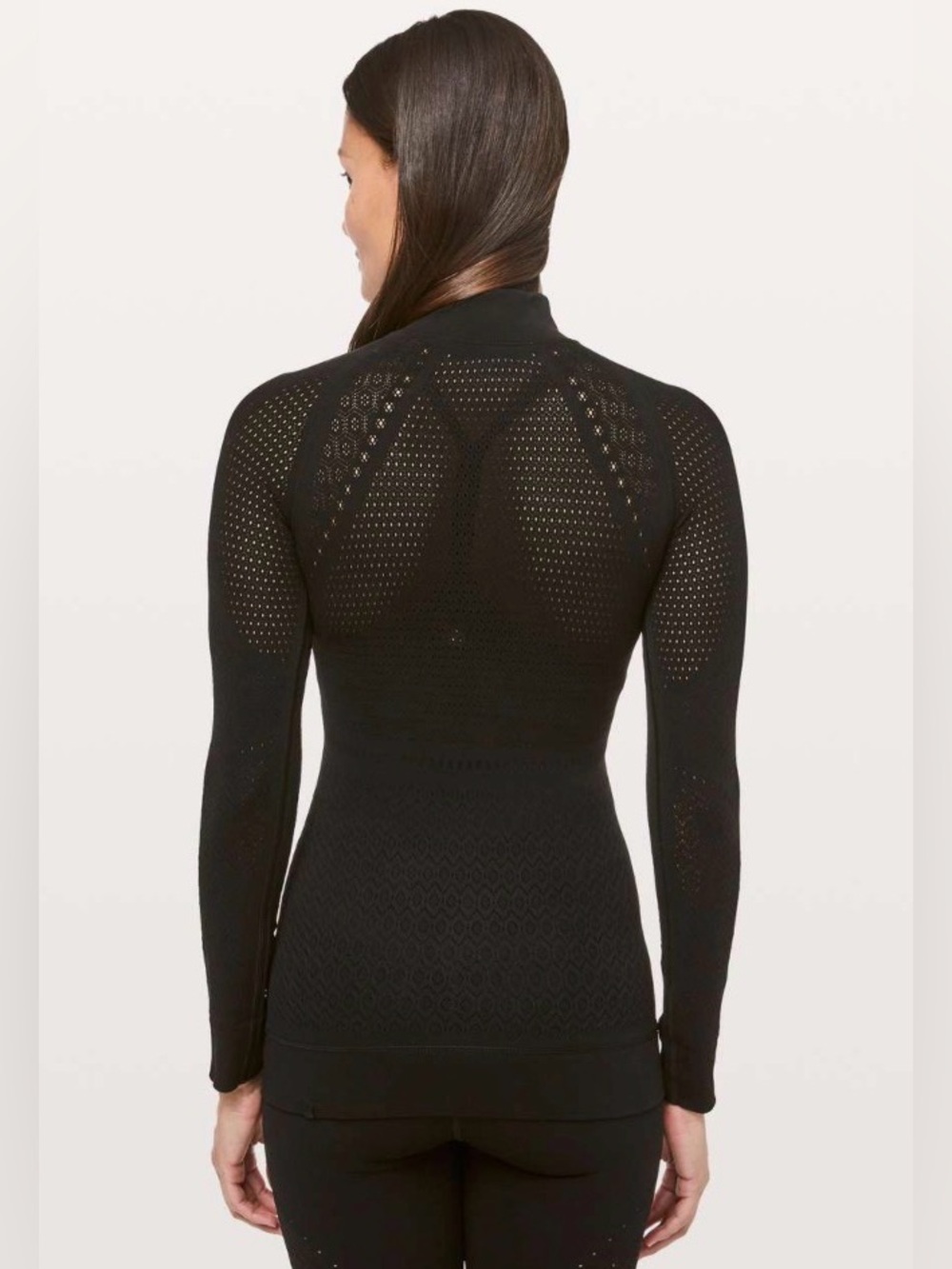 Lululemon Reveal Mindful Motion Half Zip, Unique Mesh Detail, Black Size 4, EUC! - Picture 3 of 11